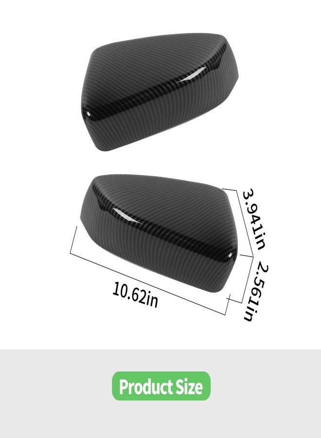 Jimen Compatible with Ford Mustang 2009-2013, Side Door Rearview Mirror Caps Cover Trim Exterior Accessories (Carbon Fiber) - Image 3